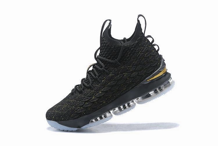 Asics Shoes Low Price Nike Lebron XV 15 Black Gold Men Shoes Sale Size US7,8,8.5,9,10,11,12