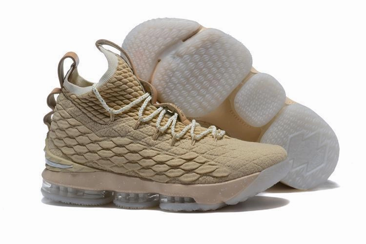 Training Shoes Asics Nike Lebron XV 15 Brown White Men Shoes Sale Size US7,8,8.5,9,10,11,12