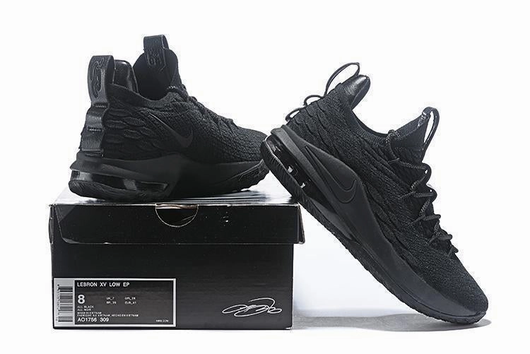Asics Shoes Trainers Nike Lebron XV 15 Low All Black Men Shoes Sale Size US7,8,8.5,9,10,11,12