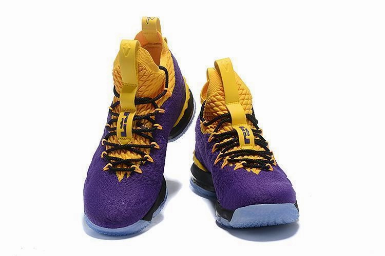 Nike Lebron XV 15 Purple Yellow Black Men Shoes Sale Size US7,8,8.5,9,10,11,12 Asics Shoes Good For Running