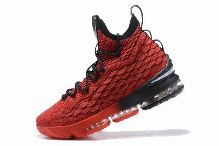 Asics High Cushion Running Shoes Nike Lebron XV 15 Red Black Men Shoes Sale Size US7,8,8.5,9,10,11,12
