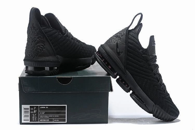 Best Asics Shoes For High Arches Nike Lebron XV 16 EP All Black Men Shoes Sale Size US7,8,8.5,9,10,11,12