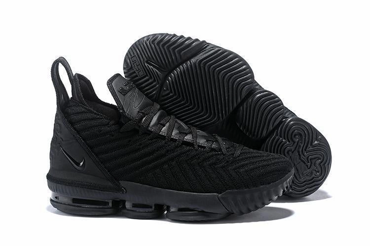Cheap Shoes Asics Nike Lebron XV 16 EP All Black Men Shoes Sale Size US7,8,8.5,9,10,11,12