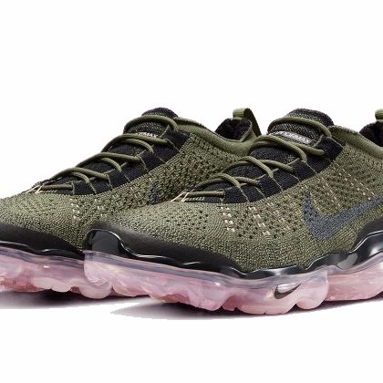 Nike Men's Air Vapormax 2023 Flyknit Shoes - Medium Olive / Pink Oxford / Black / Black Best Rated Asics Running Shoes