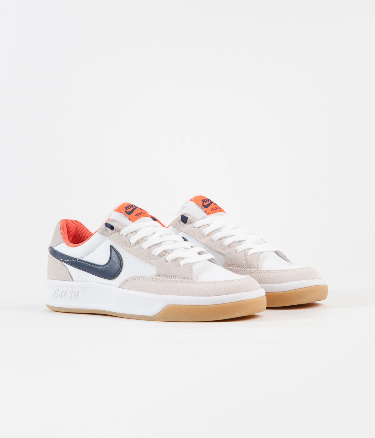 Nike SB Adversary Premium Shoes - White / Midnight Navy - Turf Orange Asics Metaspeed Sky  Running Shoes