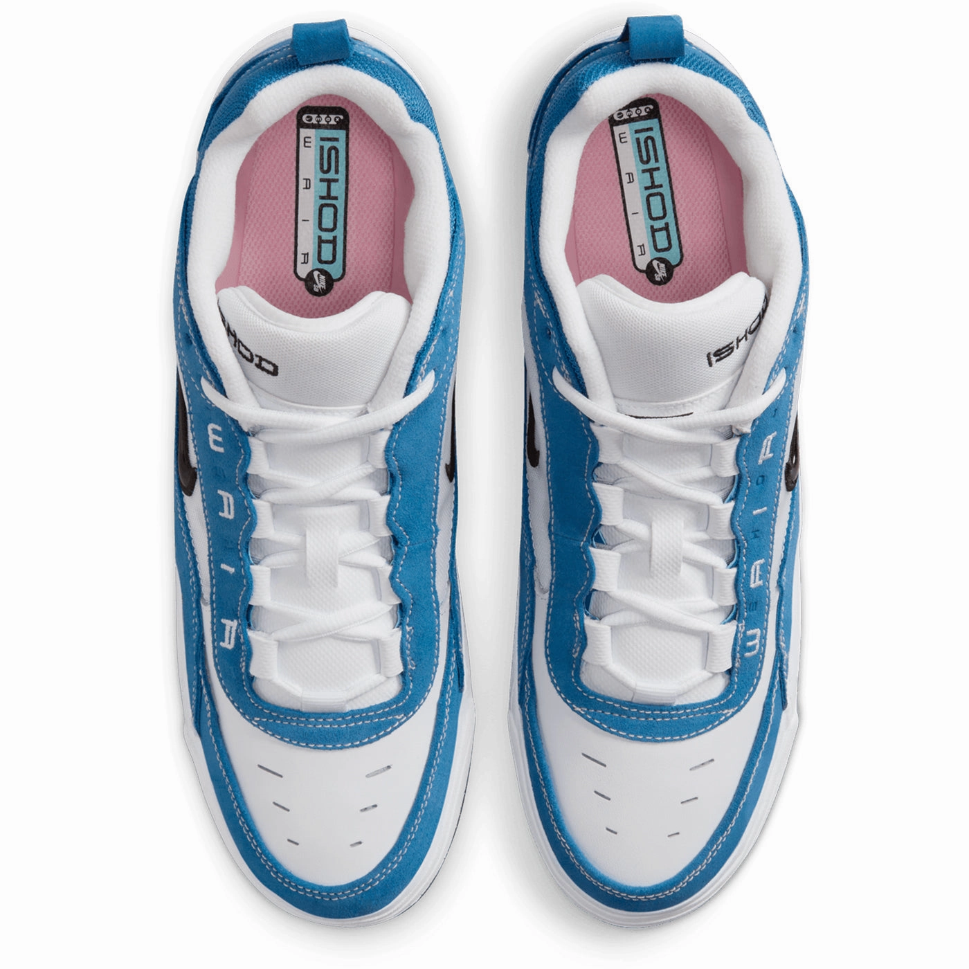 Carbon Asics Running Shoes Nike SB Air Max Ishod Shoes - Star Blue / Black - White - Med Soft Pink