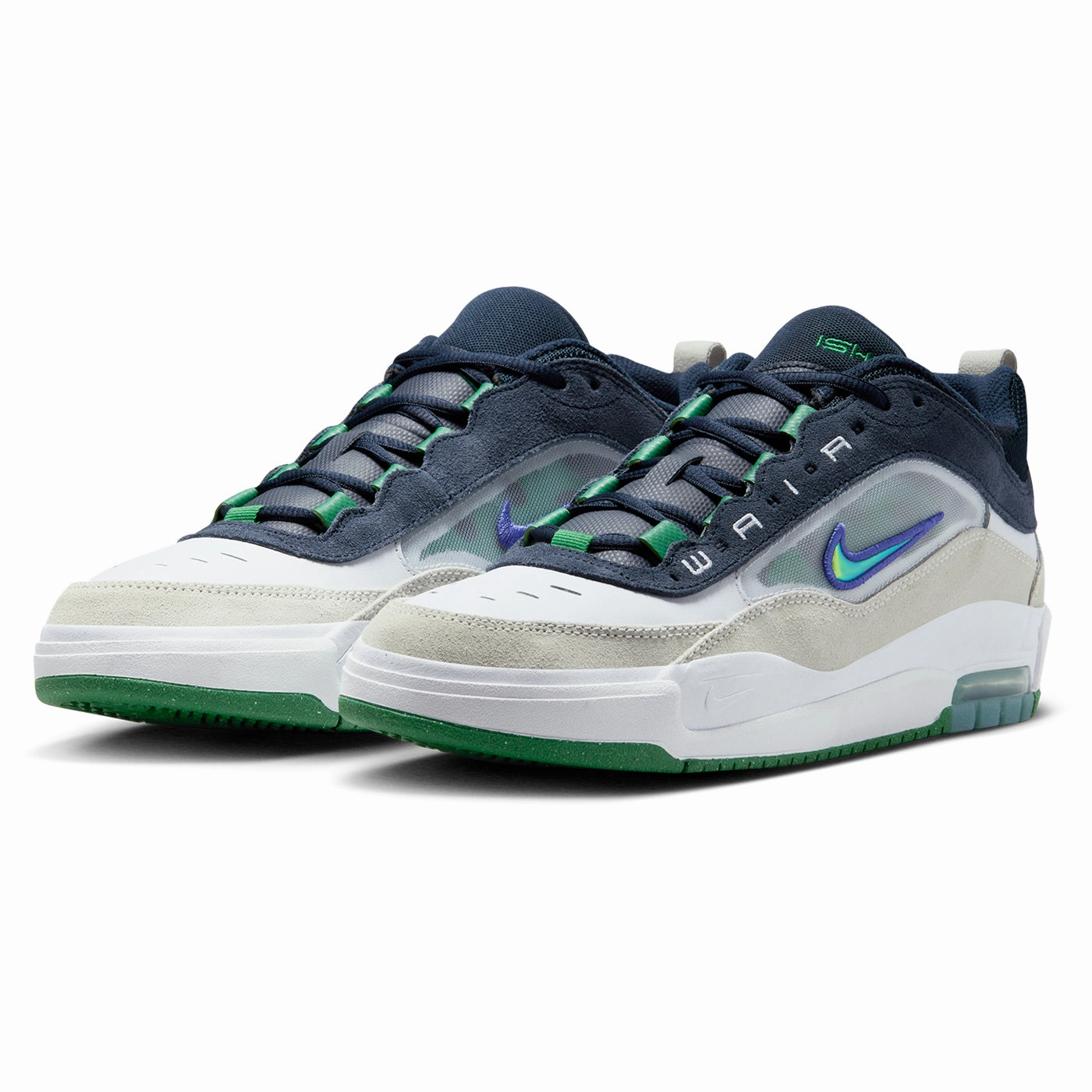 Nike SB Air Max Ishod Shoes - White / Persian Violet - Obsidian - Pine Green Wash Asics Shoes In Washing Machine
