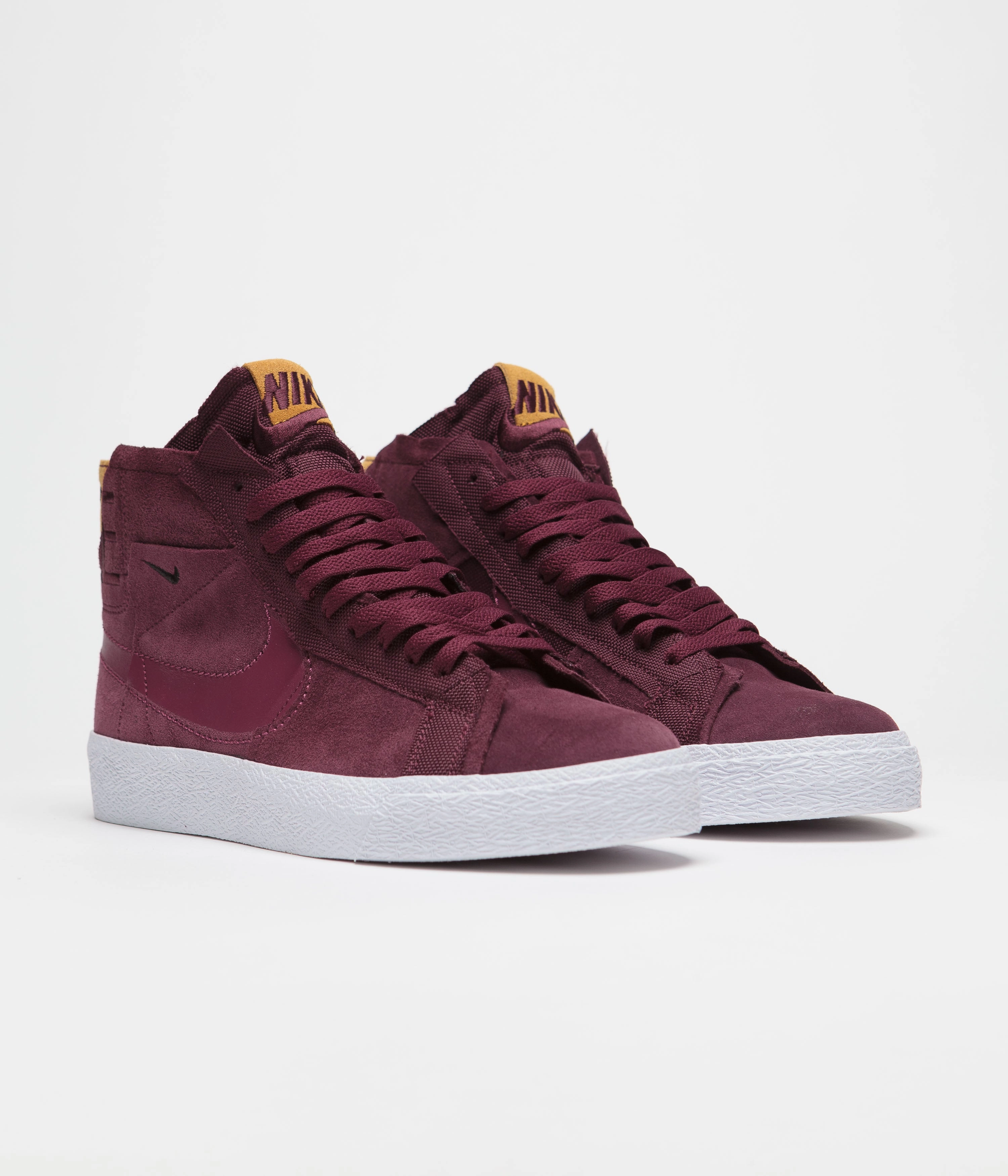 Nike SB Blazer Mid Premium Shoes - Night Maroon / Rosewood - Night Maroon - White Asics Field Shoes