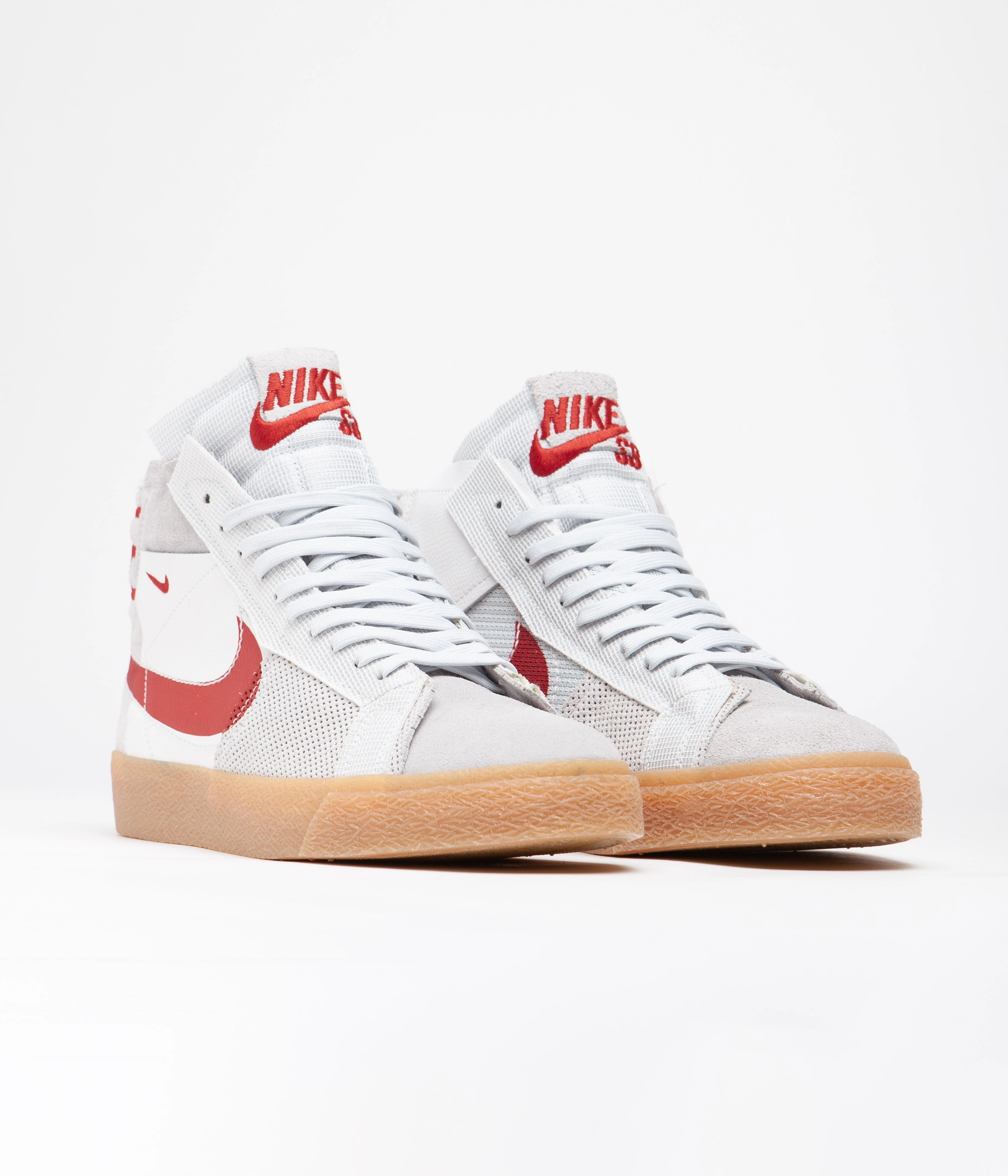 Nike SB Blazer Mid Premium Shoes - Summit White / University Red Asics Shoes For Sale Near Me
