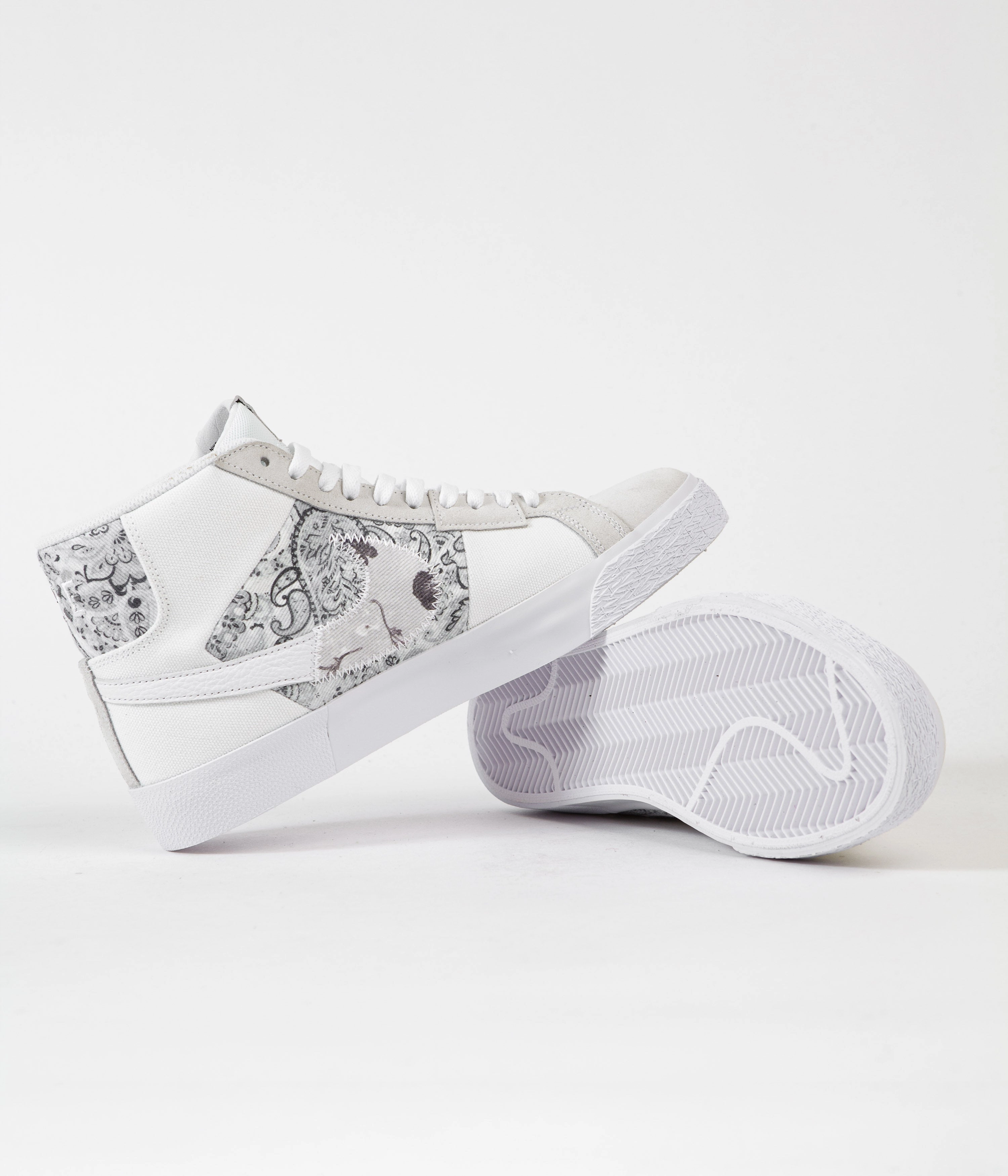 Asics Anti Pronation Shoes Nike SB Blazer Mid Premium Shoes - White / Smoke Grey - White - Pure Platinum