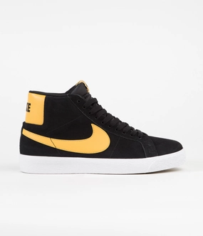 Asics Clay Court Shoes Nike SB Blazer Mid Shoes - Black / University Gold - Black - White