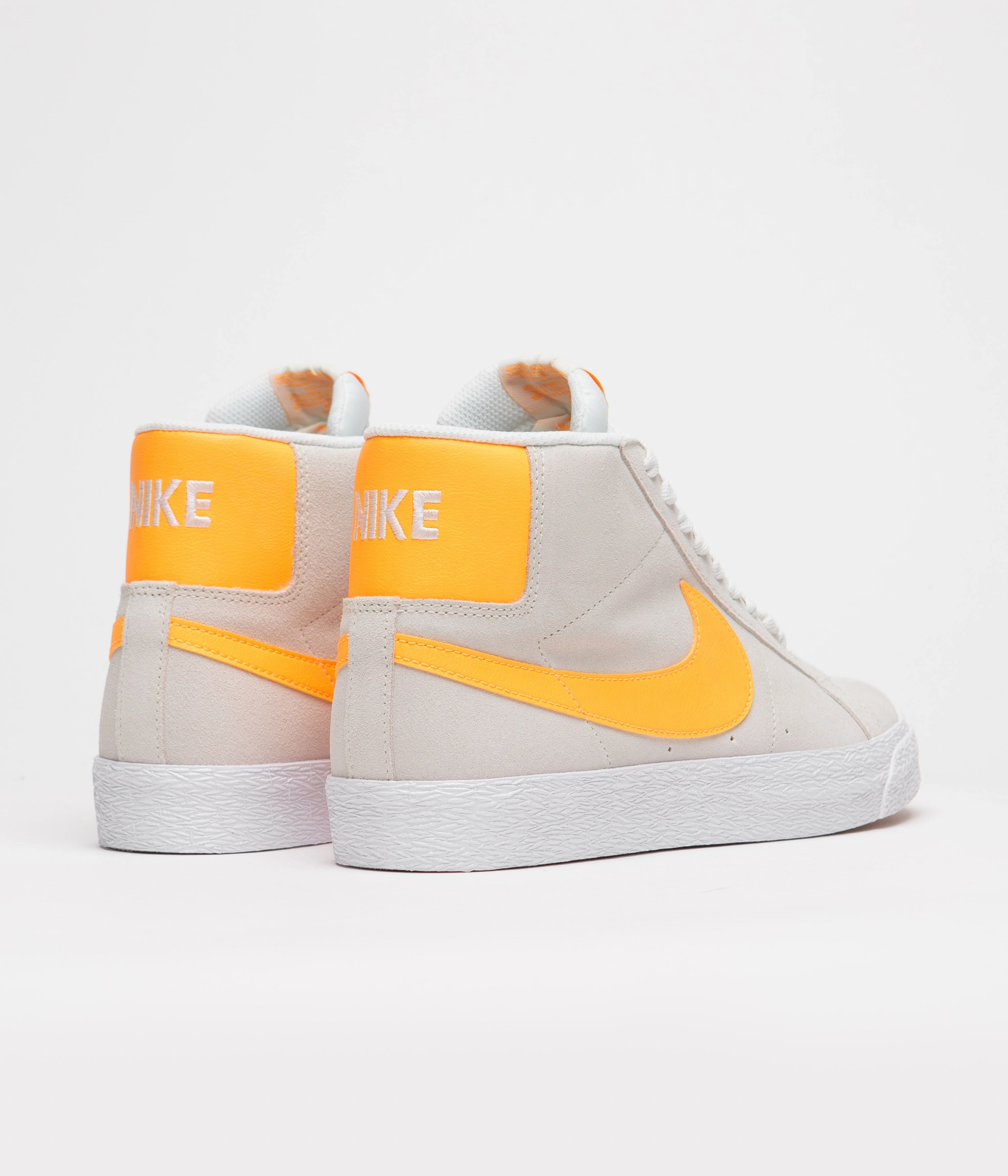 Asics Working Safety Shoes Nike SB Blazer Mid Shoes - Summit White / Laser Orange - Summit White