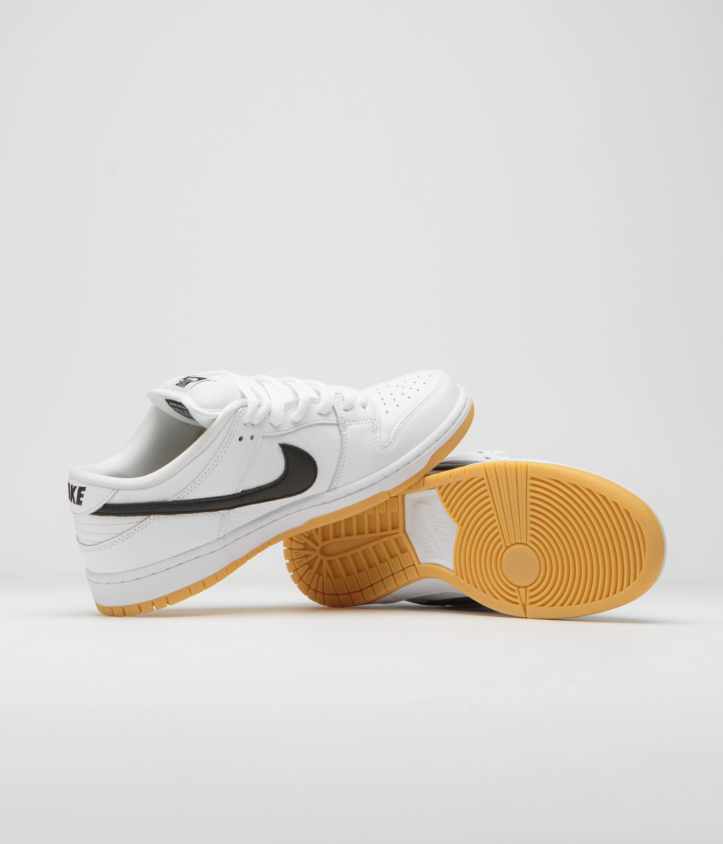 Nike SB Dunk Low Pro Shoes - White / Black - White - Gum Light Brown Asic Tennis Shoes On Sale