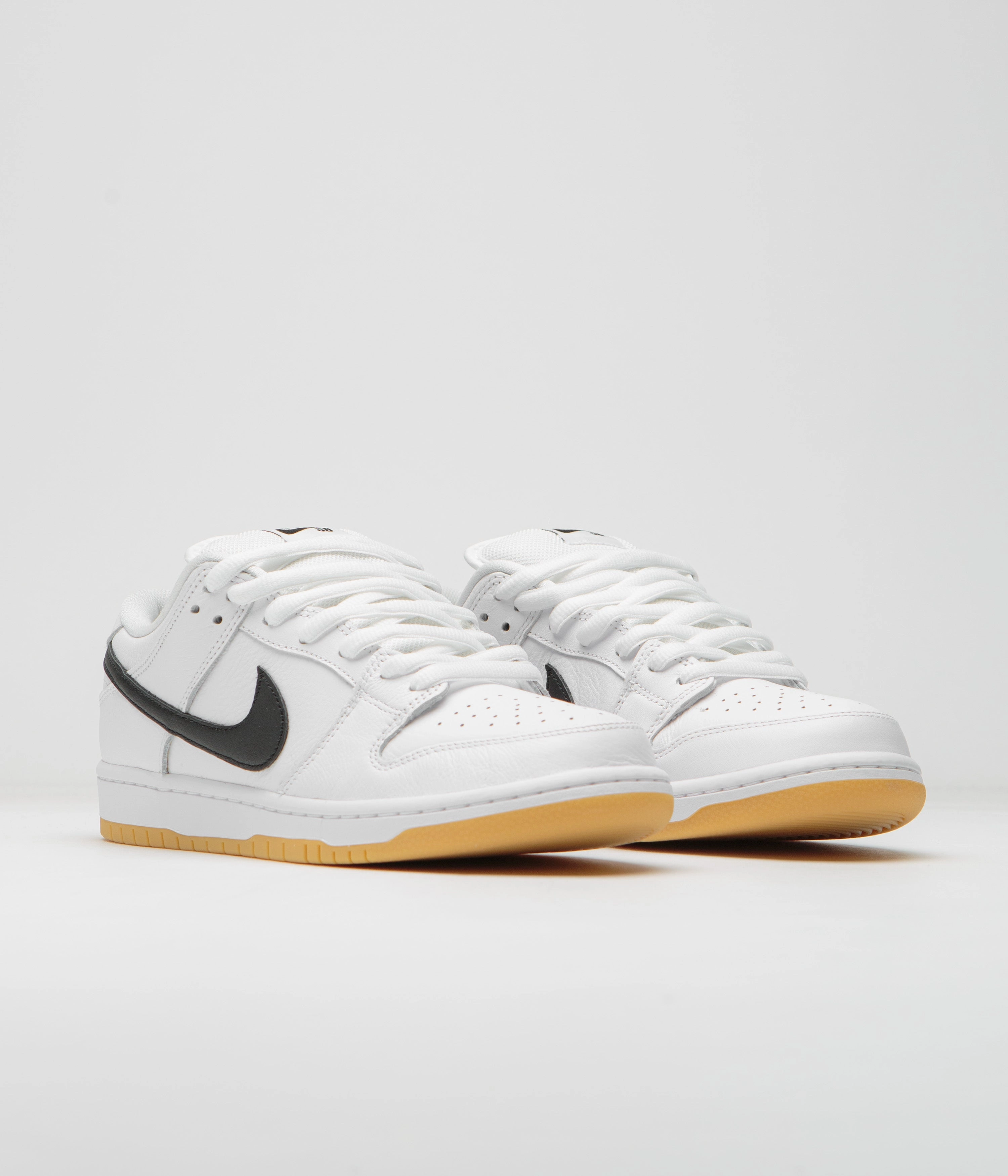Asics Shoes Style Nike SB Dunk Low Pro Shoes - White / Black - White - Gum Light Brown
