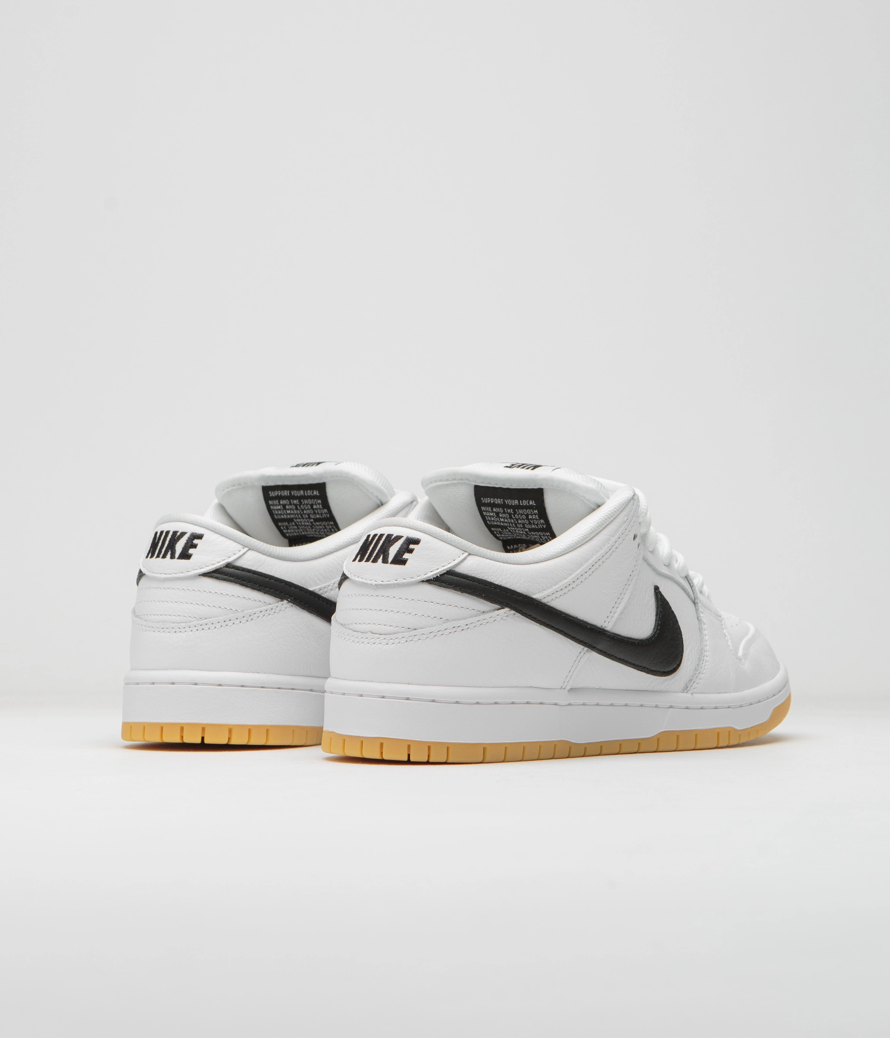 Asics Tennis Shoes Size 8 Nike SB Dunk Low Pro Shoes - White / Black - White - Gum Light Brown