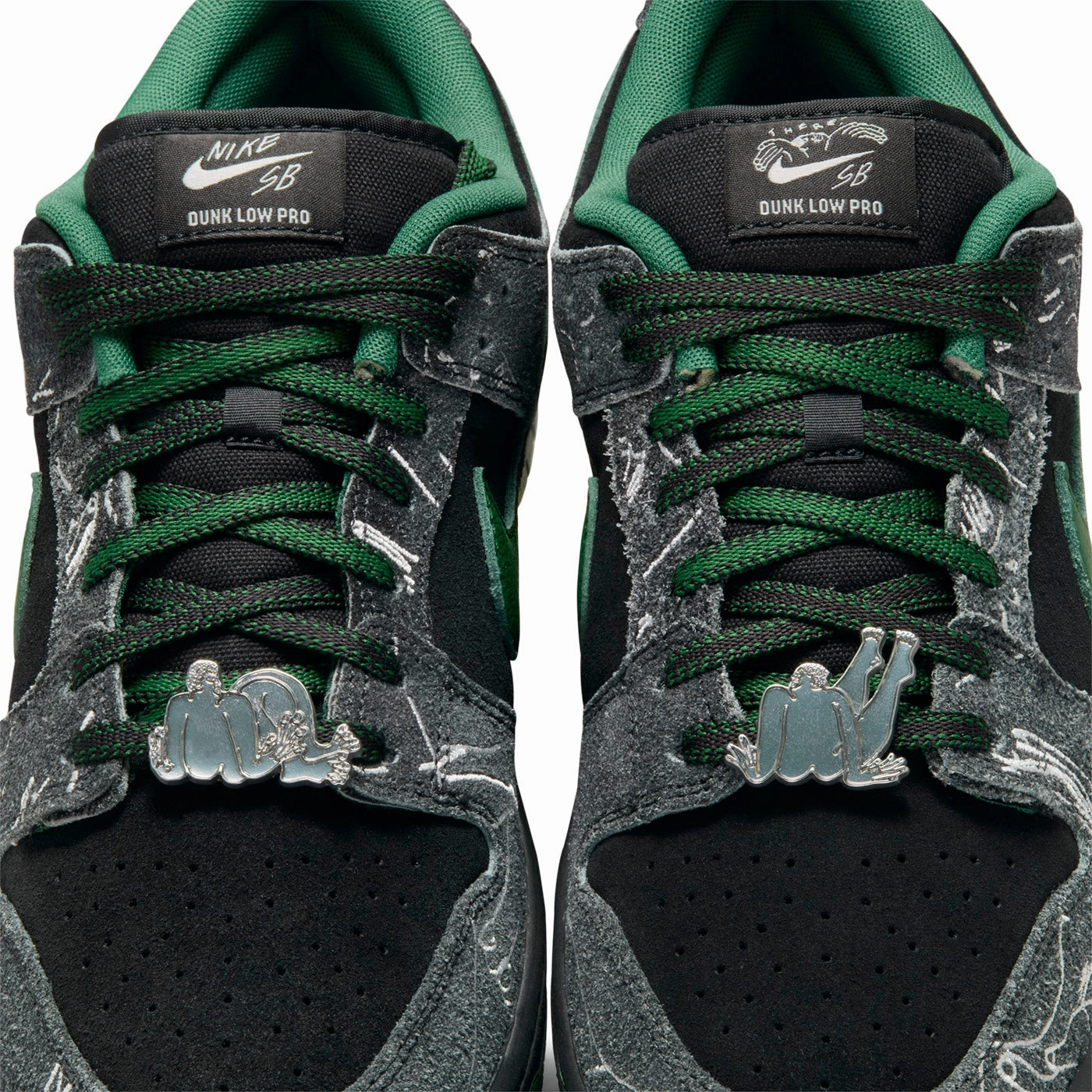 Nike SB Dunk Low Shoes - Black / Gorge Green - Summit White Best Asics Indoor Court Shoes