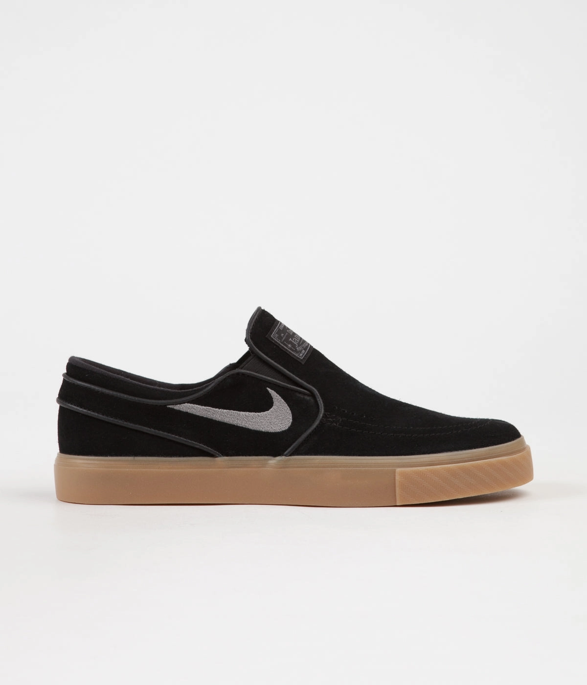 Nike SB Stefan Janoski Slip On Shoes - Black / Gunsmoke - Gum Light Brown Asics Trail Running Shoes