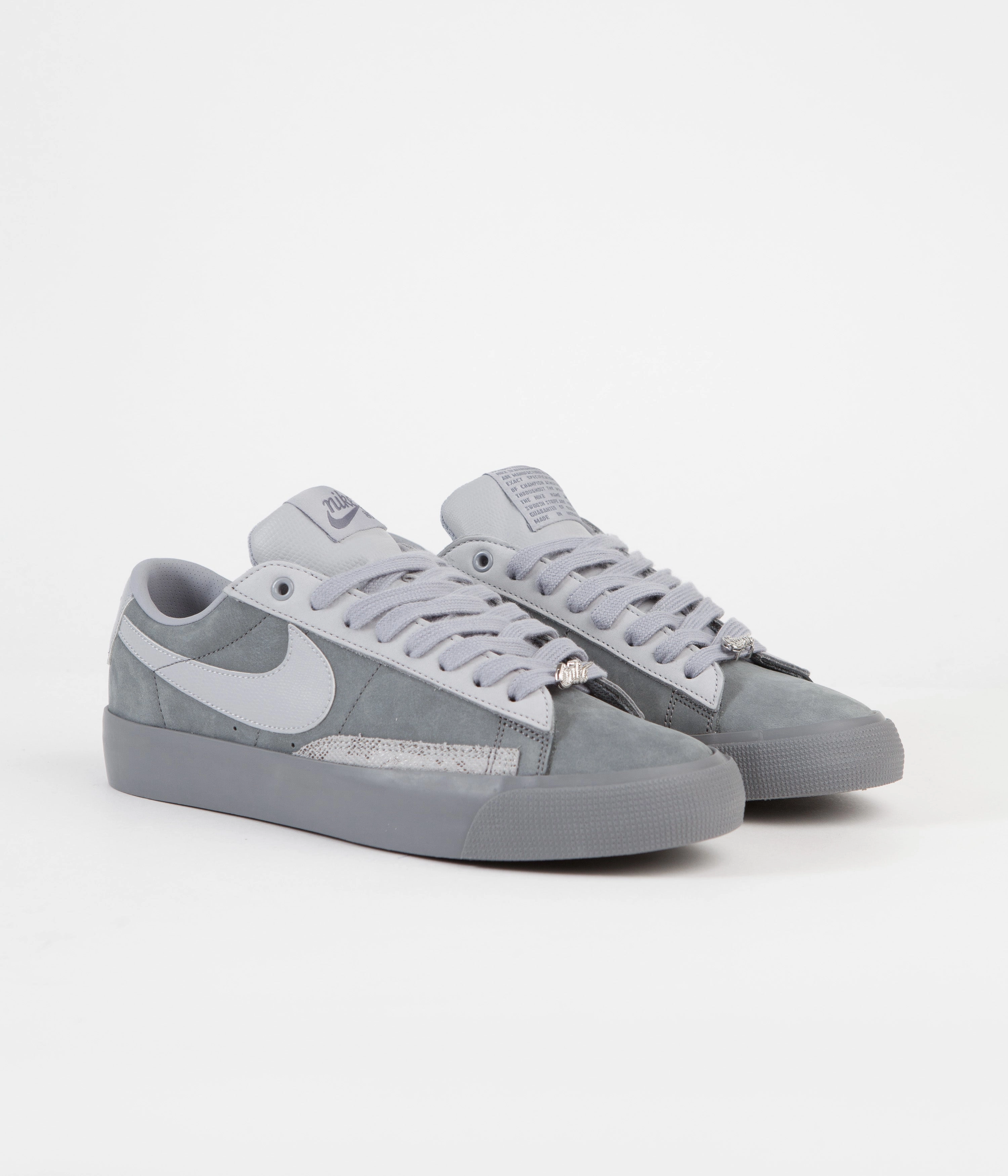 Asics Skate Shoe Nike SB x FPAR Blazer Low Shoes - Cool Grey / Wolf Grey