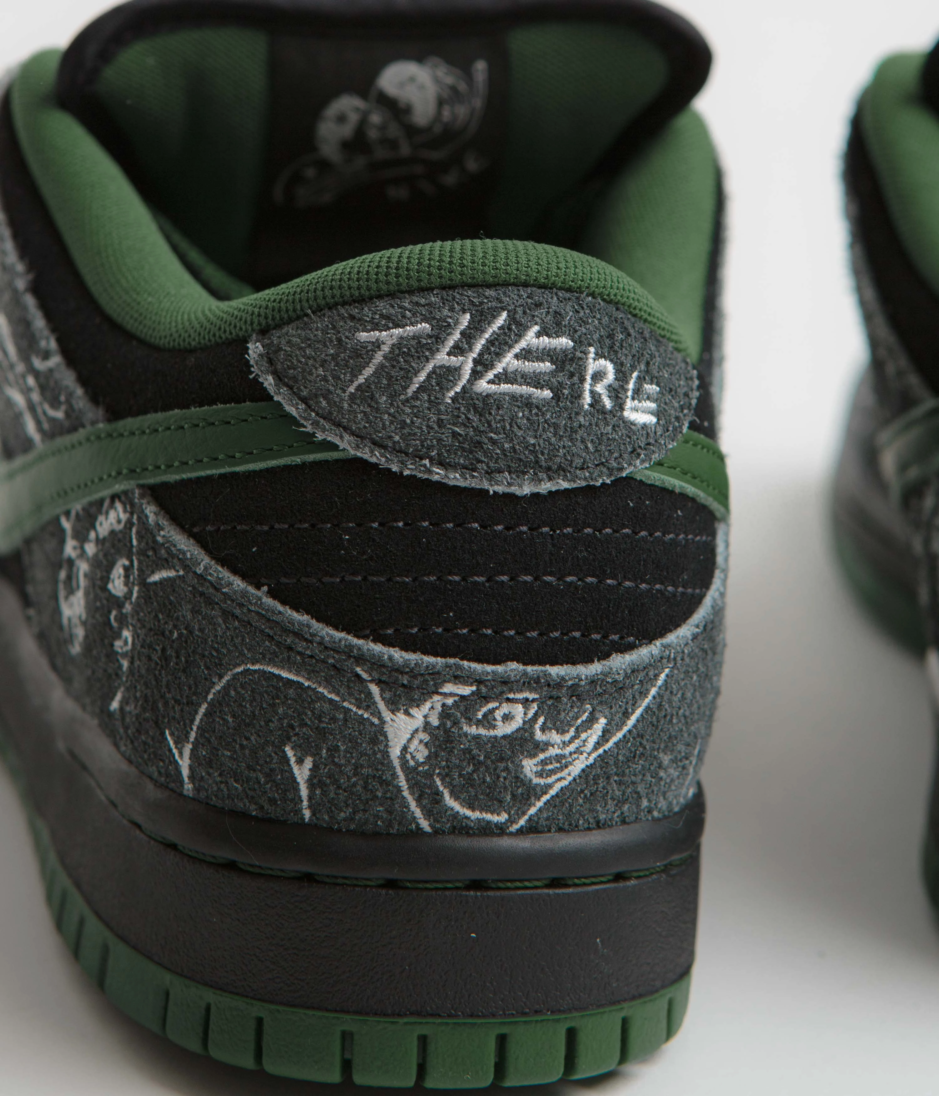 Nike SB x There Skateboards Dunk Low Shoes - Black / Gorge Green - Summit White Asics Gel Rocket 11 Indoor Court Shoes