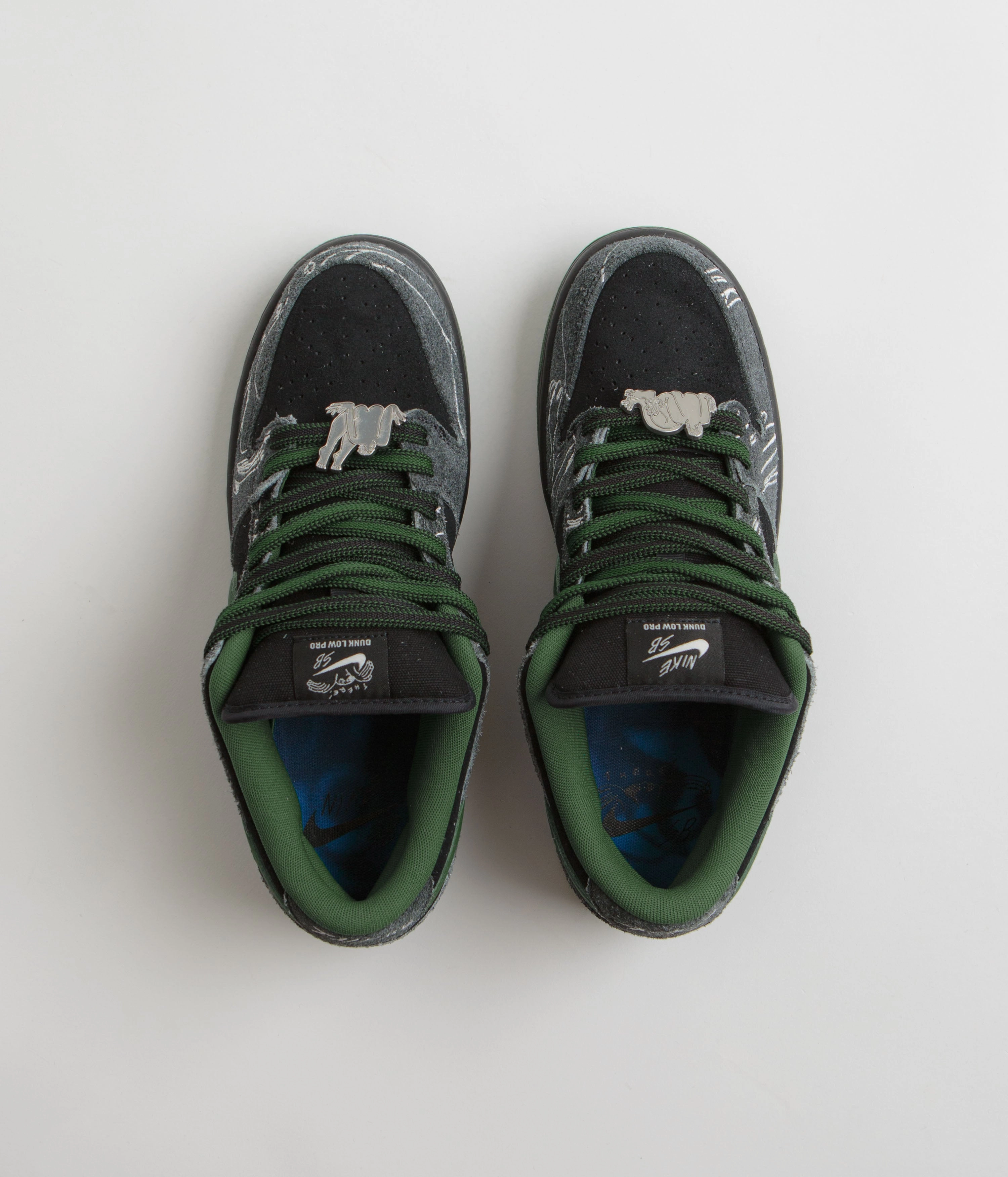 Nike SB x There Skateboards Dunk Low Shoes - Black / Gorge Green - Summit White Asics Gel-quantum 360 Running Shoe