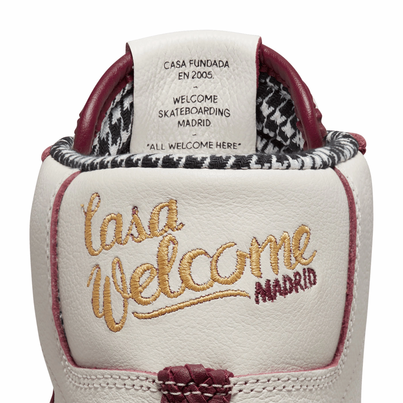 Asics Tennis Shoes Gel Dedicate Nike SB Zoom Blazer Mid x 'Welcome' Madrid Shoes - Sail / Dark Beetroot - White