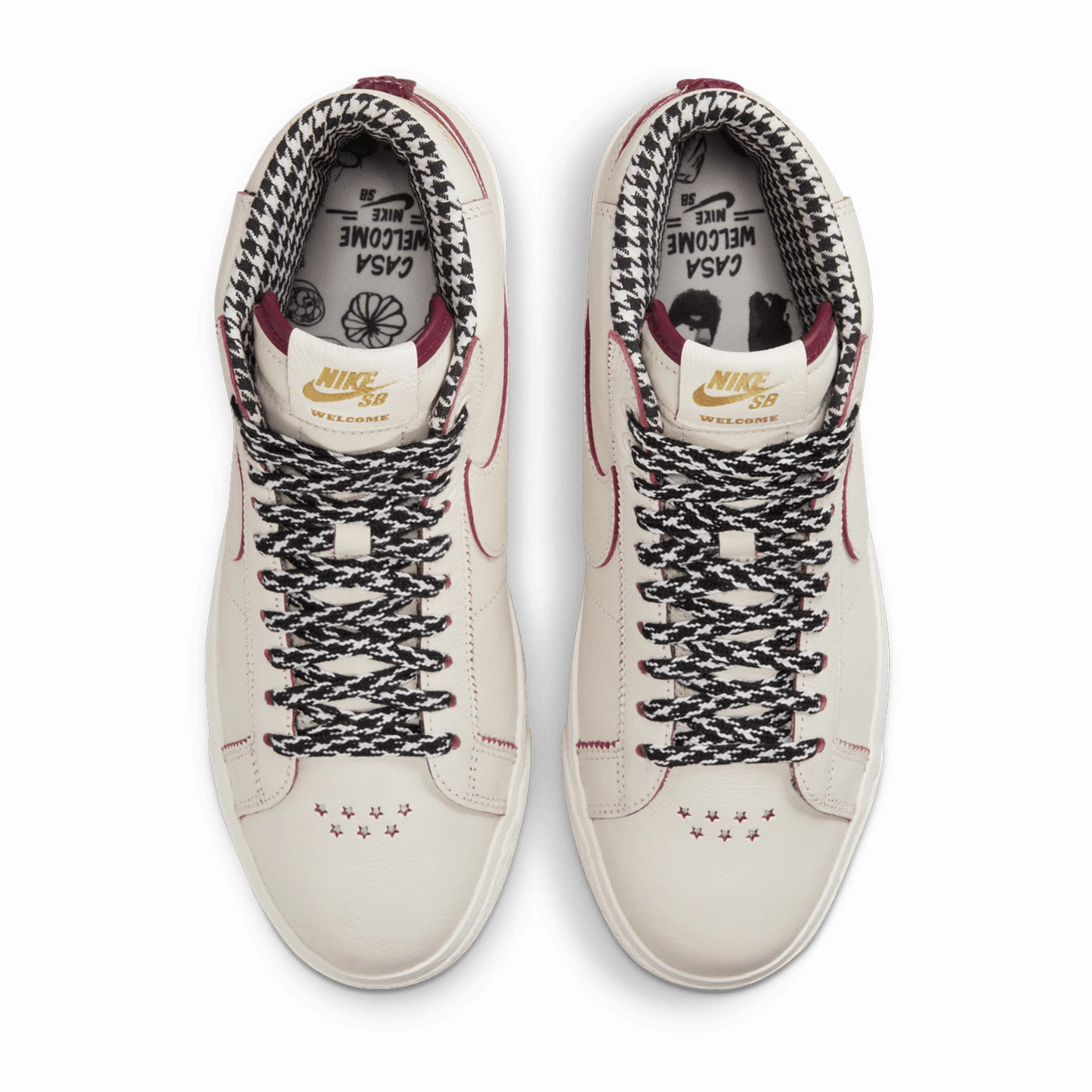 Nike SB Zoom Blazer Mid x 'Welcome' Madrid Shoes - Sail / Dark Beetroot - White Deals On Asics Running Shoes