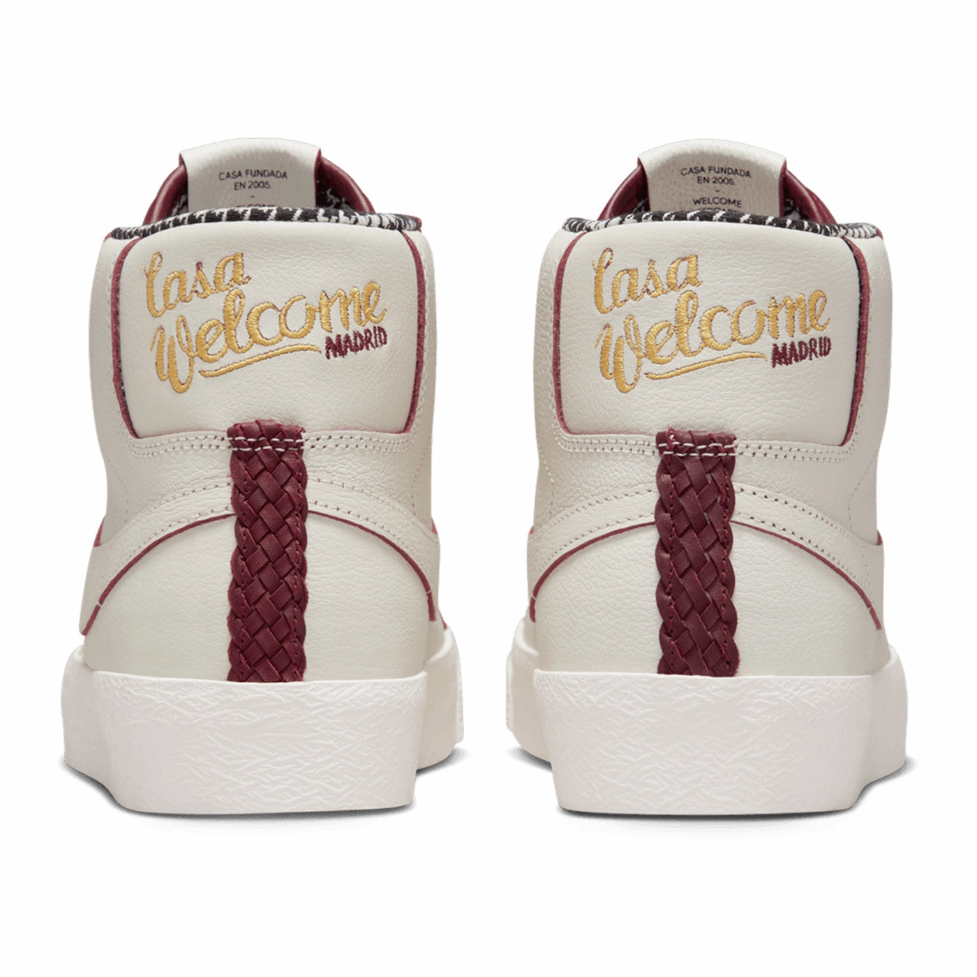 Nike SB Zoom Blazer Mid x 'Welcome' Madrid Shoes - Sail / Dark Beetroot - White Asics Running Shoes 2023