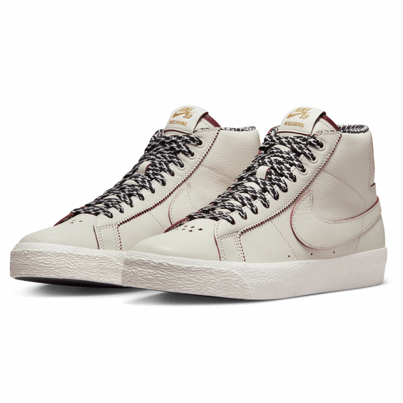 Nike SB Zoom Blazer Mid x 'Welcome' Madrid Shoes - Sail / Dark Beetroot - White Asics Gt-1000 7 Running Shoes