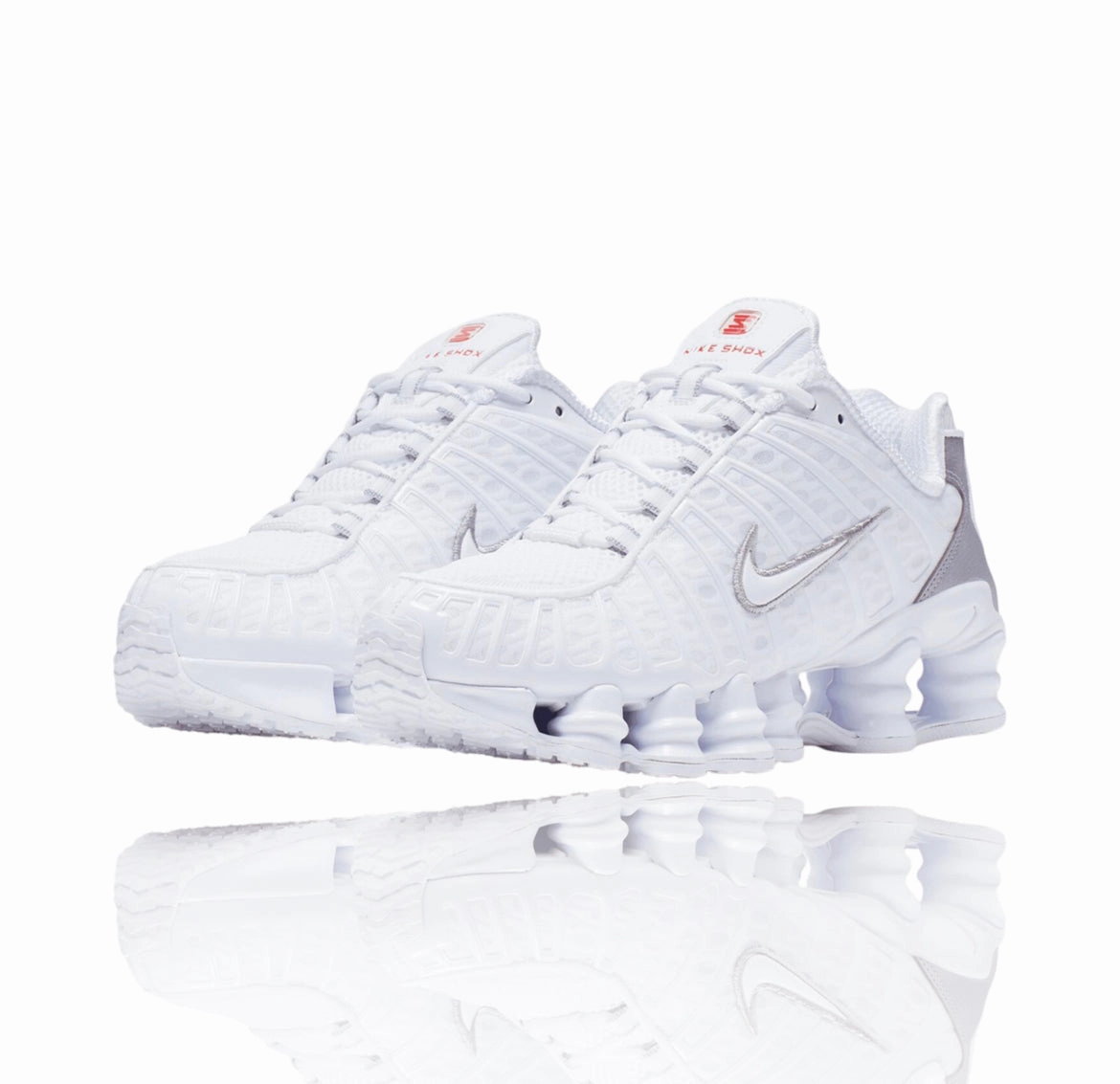 Nike Shox TL White Metallic Silver Max Orange Asics Running Shoes Speed