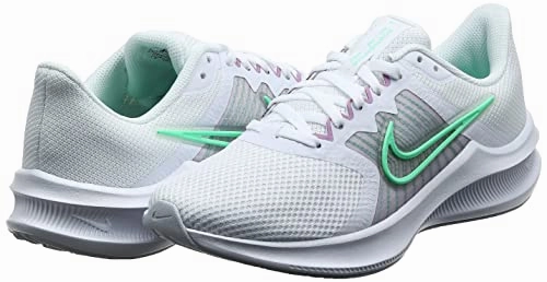 Best Shoes Running Nike Women's WMNS Downshifter 11 White/Green Glow-Infinite Lilac Running Shoes-5 Kids UK (CW3413-101)