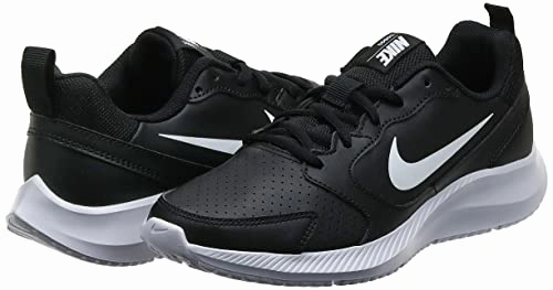 Nike Women's WMNS Todos Black/White Leather Running Shoes-4 UK (6 US) (BQ3201-001) Running Shoes Heavy Person