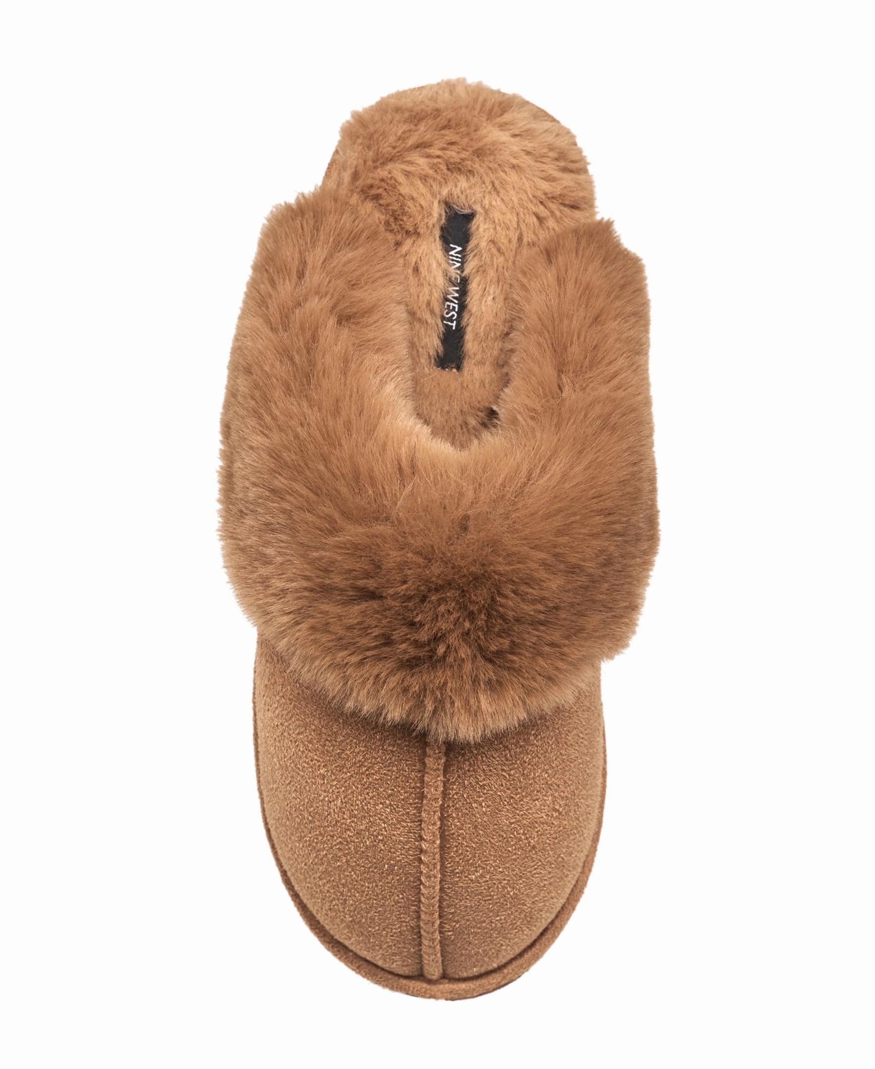Feet Warming Slippers Nine West Scuff Slippers For Women, Extra Soft & Comfortable Winter House Shoes, Tan, Large 9-10