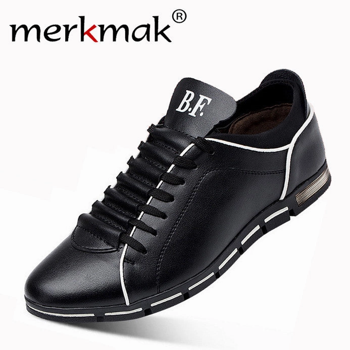 Flat Shoes Slingback Merkmak Big Size 38-48 Men Casual Shoes Fashion Leather Shoes for Men Summer Men's Flat Shoes Dropshipping