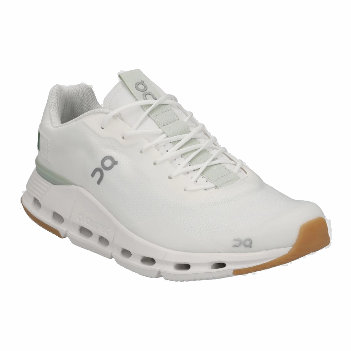 On Running Men's Cloudnova Form Shoes - White / Green Running Shoe Shop