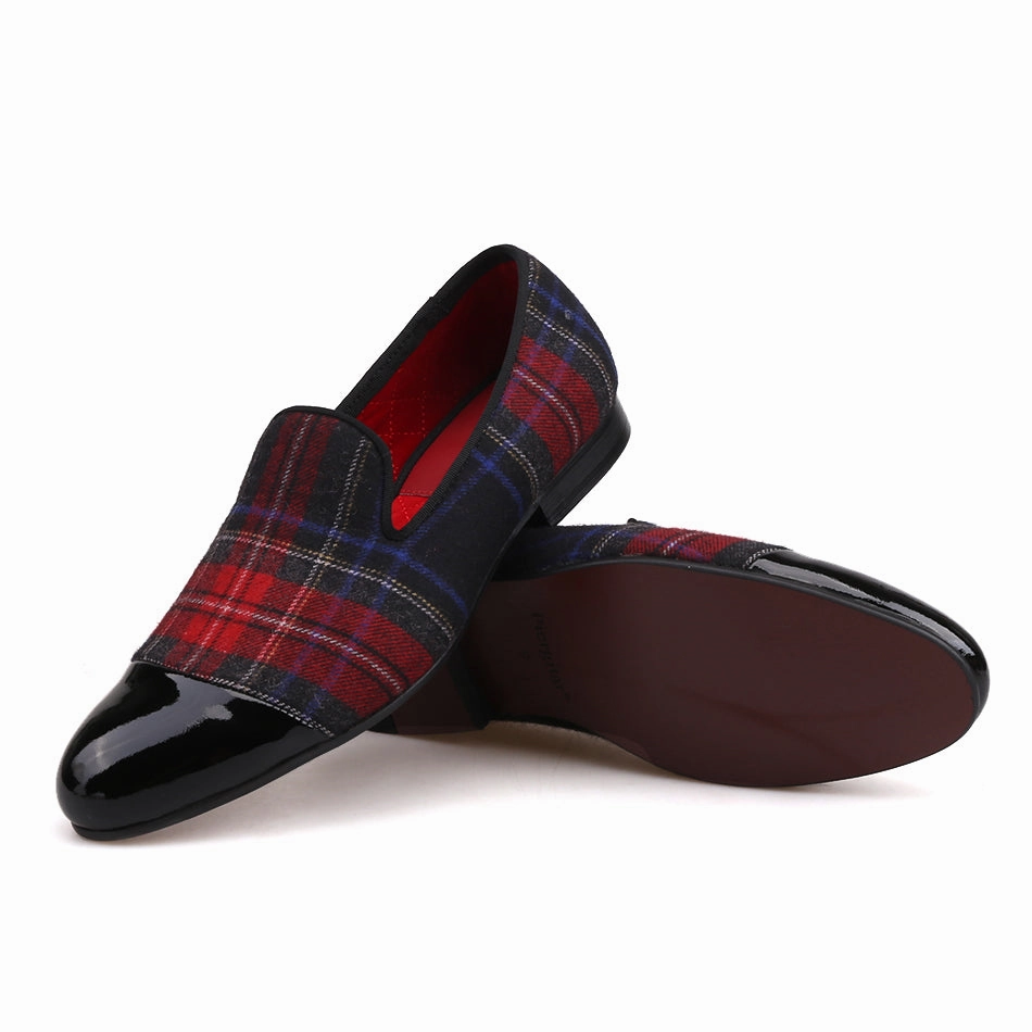 Soft Sole Flat Shoes OneDrop Handmade Men Dress Shoes Black Leather Toe Wedding Party Prom Loafers