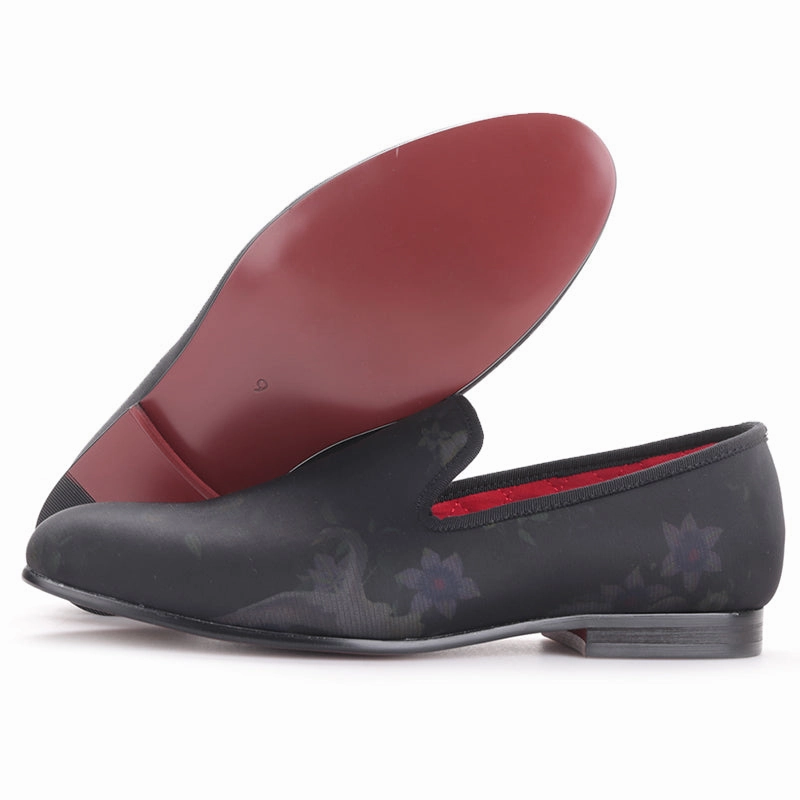 Fabric Flat Shoes OneDrop Handmade Men Floral Designs Fabric Dress Shoes Party Wedding Prom Loafers