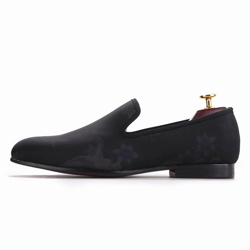 Mtb Flat Pedal Shoes Review OneDrop Handmade Men Floral Designs Fabric Dress Shoes Party Wedding Prom Loafers