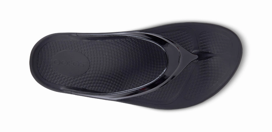 Oofos Women's OOlala Flip Flop Sandal - Black Qleyo Flip Flops