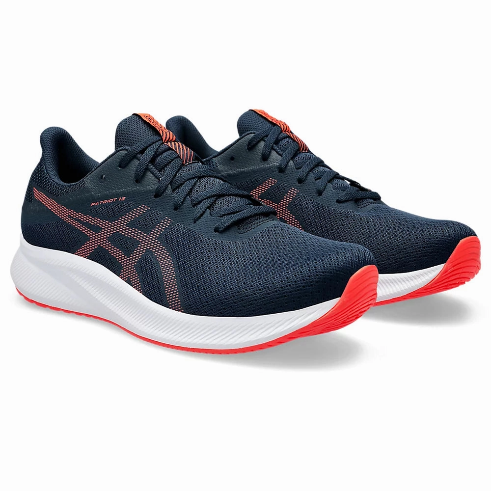 Asics Shoes Selector ASICS PATRIOT 13 (M) - FRENCH BLUE/SUNRISE RED RUNNING SHOES
