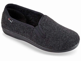 Ortomed Men's Orthopedic Rehabilitation Shoes- Antracit Japanese Slippers Wooden