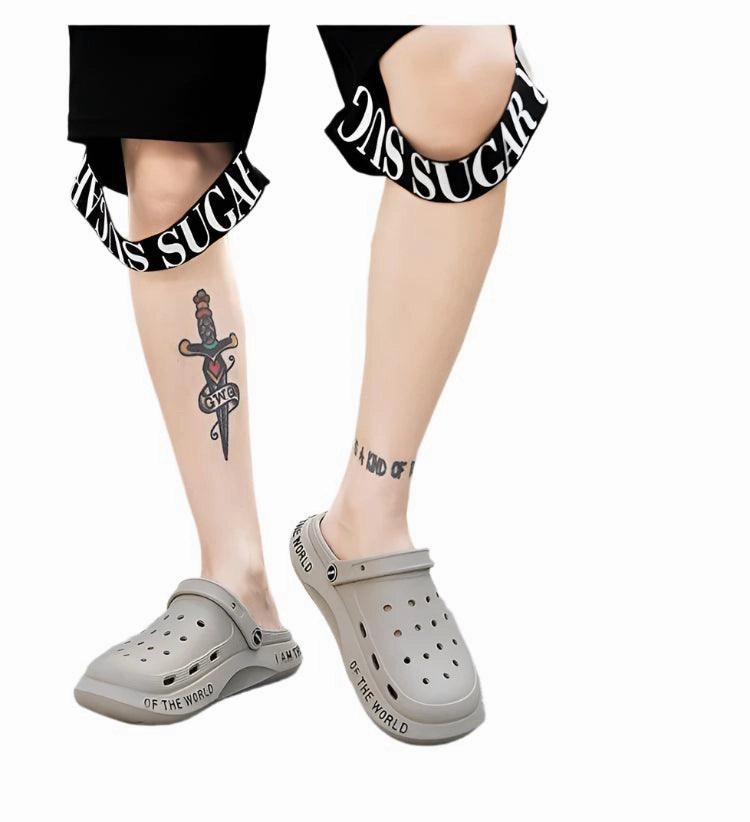 Outdoor Sandals Men Flip Flops Summer EVA Hole Shoes Beach Clogs Jelly Slide Sandals