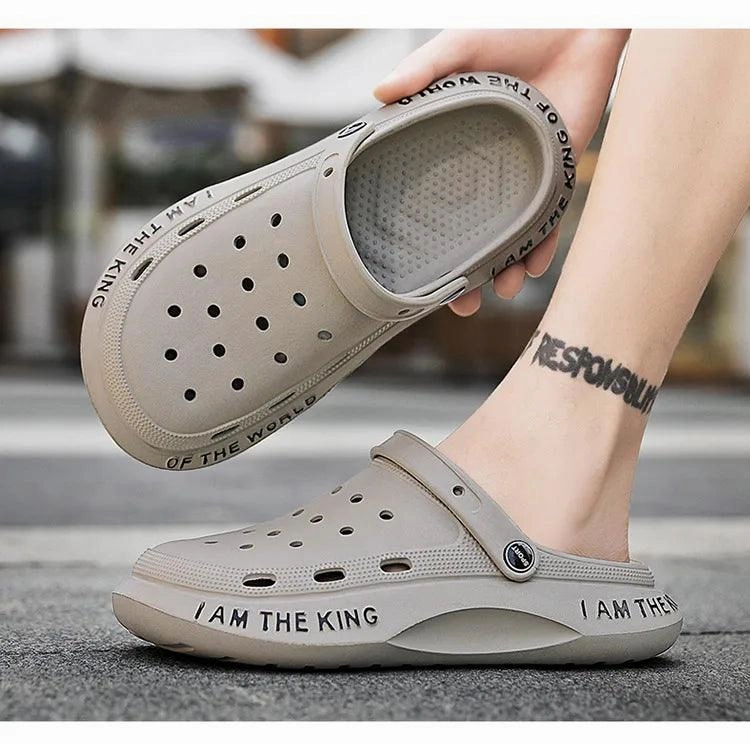 Sweaty Feet Sandals Outdoor Sandals Men Flip Flops Summer EVA Hole Shoes Beach Clogs