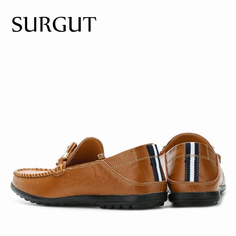 Soft Loafers For Men Casual Shoes Summer Breathable Luxury Brand Pu Flat Shoes Big Size 37-47 Shining Casual Shoes