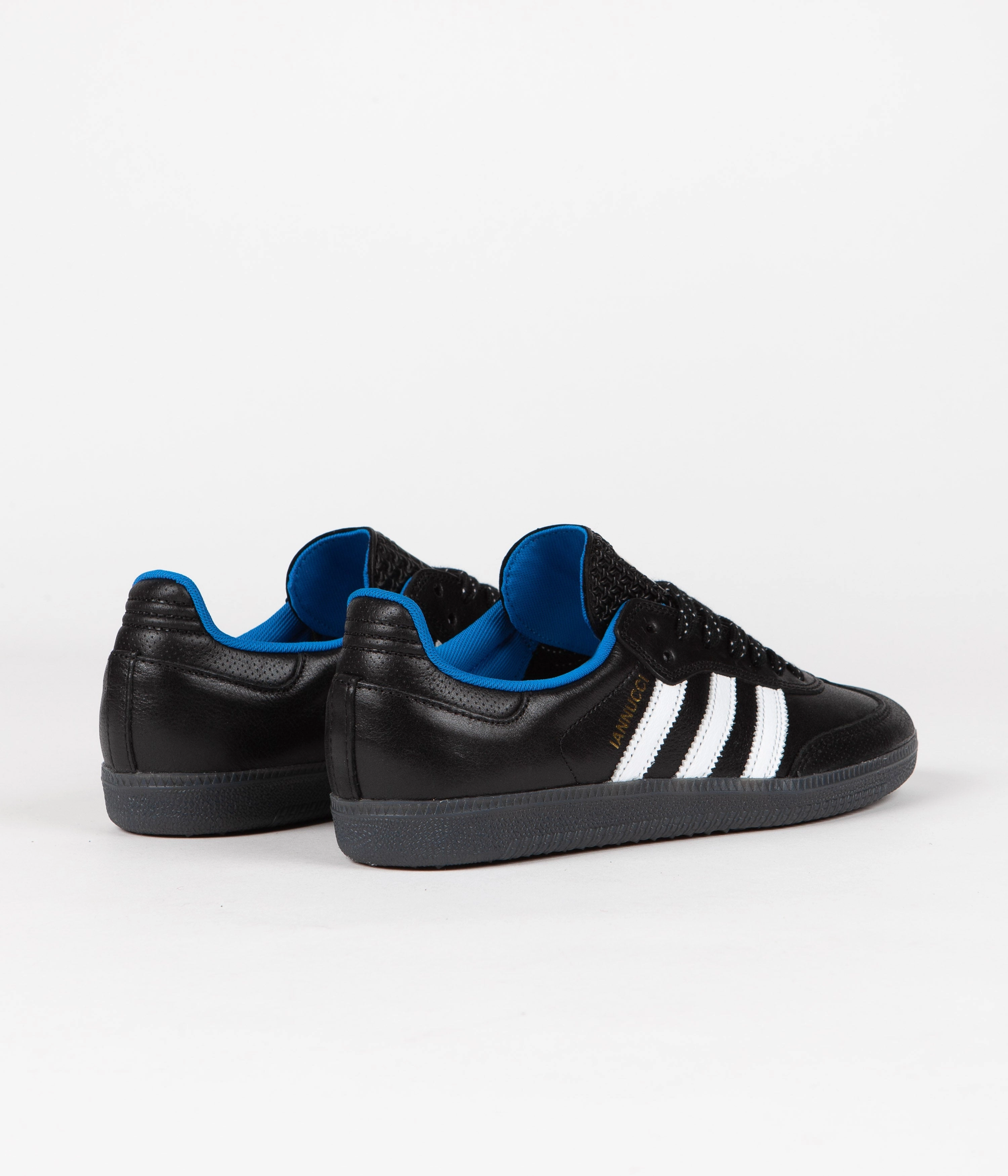 Adidas Running Shoes Superior Traction Adidas Gino Iannucci Samba ADV Shoes - Core Black / FTWR White / Bluebird