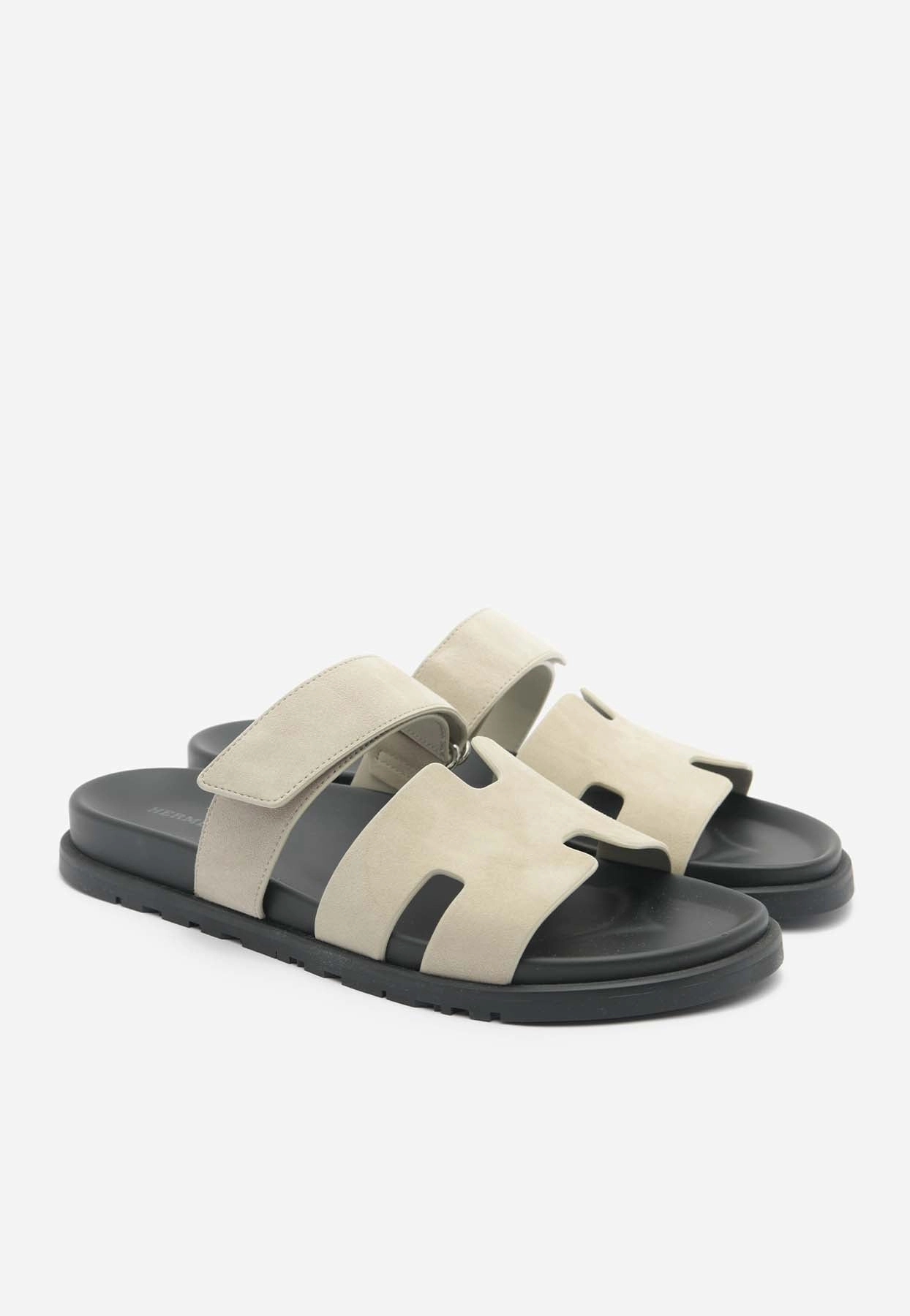 Chypre Sandals in Beige Esquise Suede Sandals Barbados Hotels