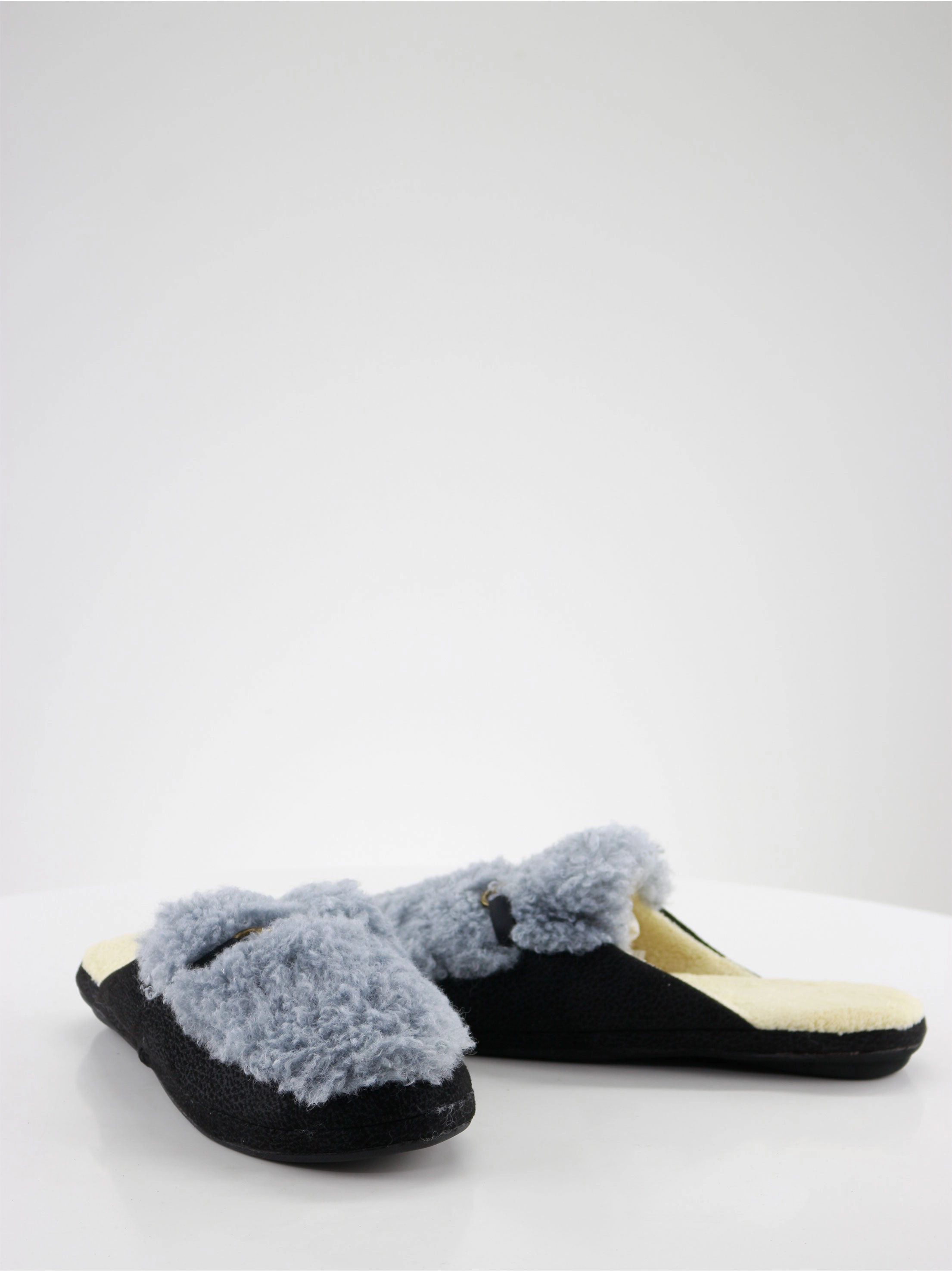 Squirrel Slippers Women's Fleece Washed In Side Slippers,Petrol/Black