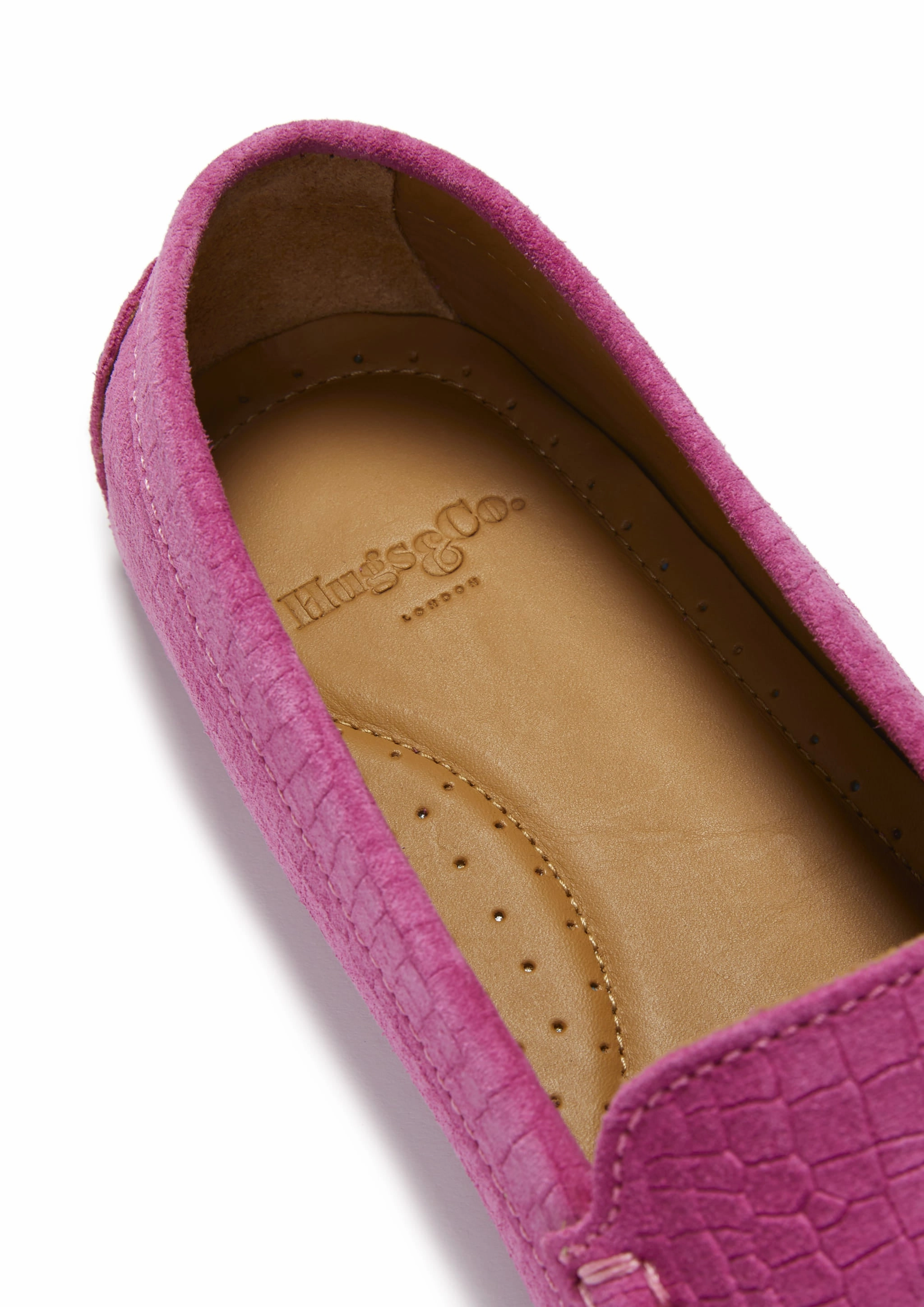 Women's Tasselled Driving Loafers, pink embossed suede Dsw Penny Loafers