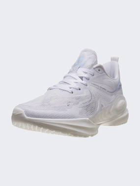 Erke Cushioning Women Running Shoes White/Violet Best Cushioned Running Shoes For Walking