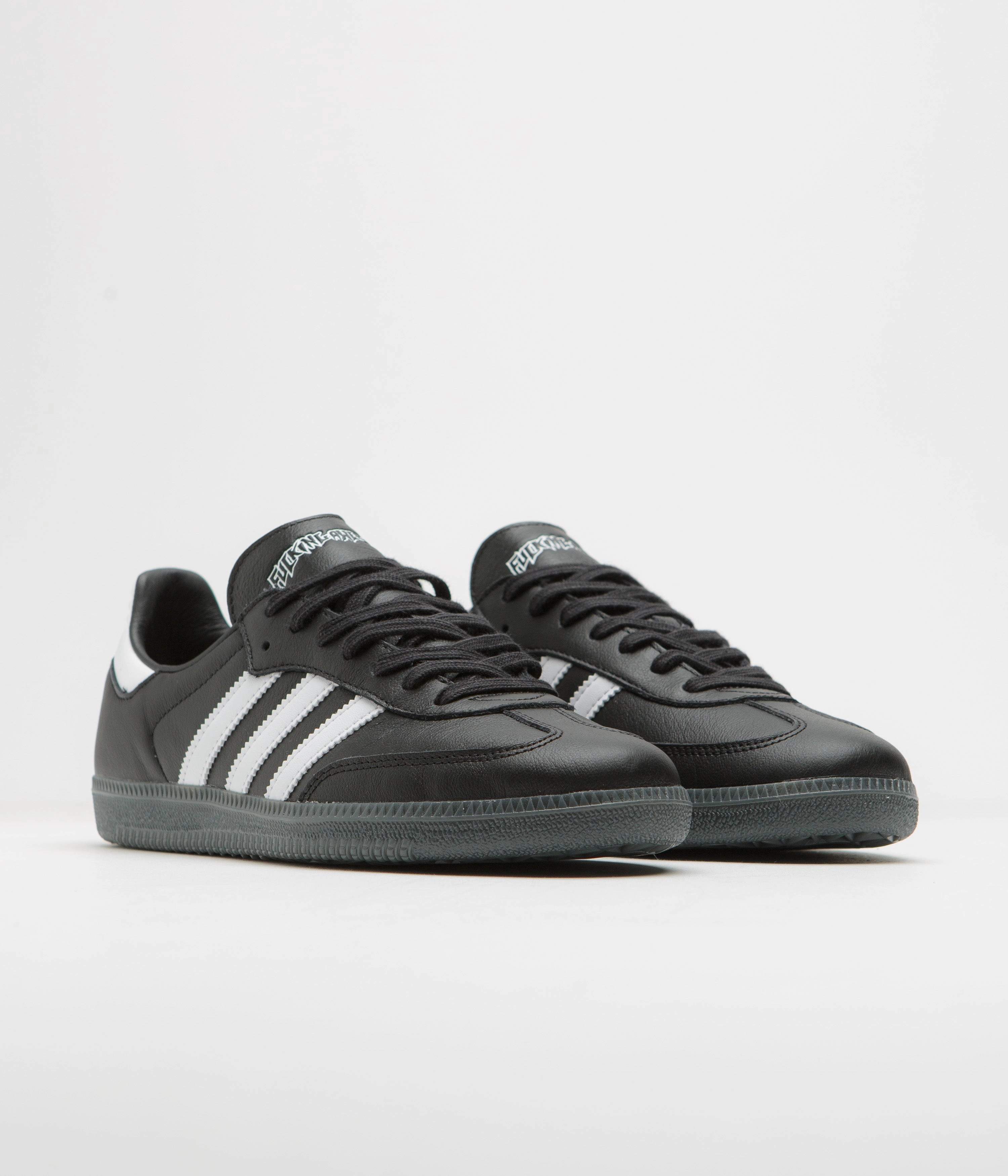 Adidas x Fucking Awesome Samba Shoes - Core Black / FTWR White / Gold Metallic Adidas Three Stripe Shoes