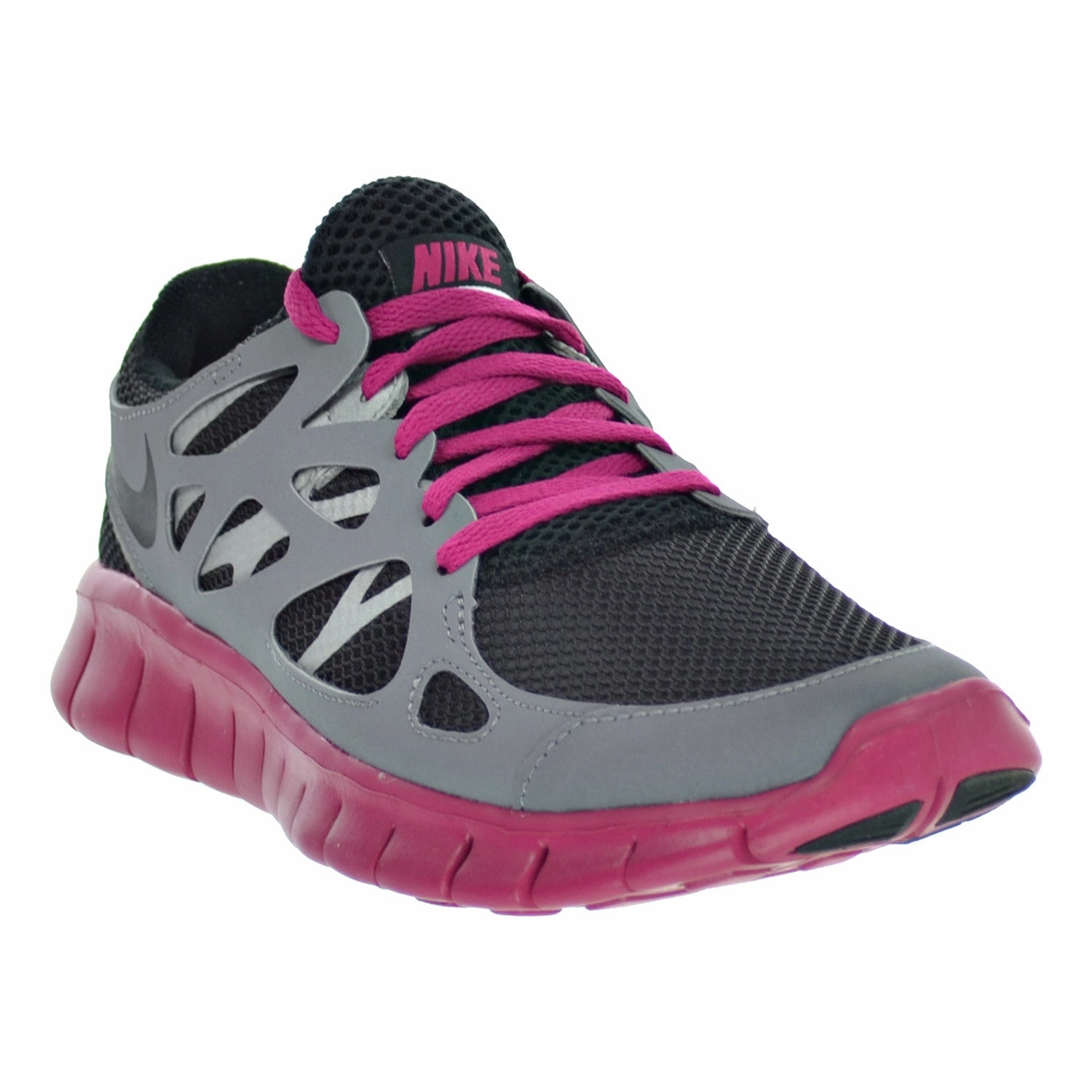 Asics Indoor Badminton Shoes Nike Free Run  2 EXT Women's Shoes Black/Cool Grey/Sport Fuchsia